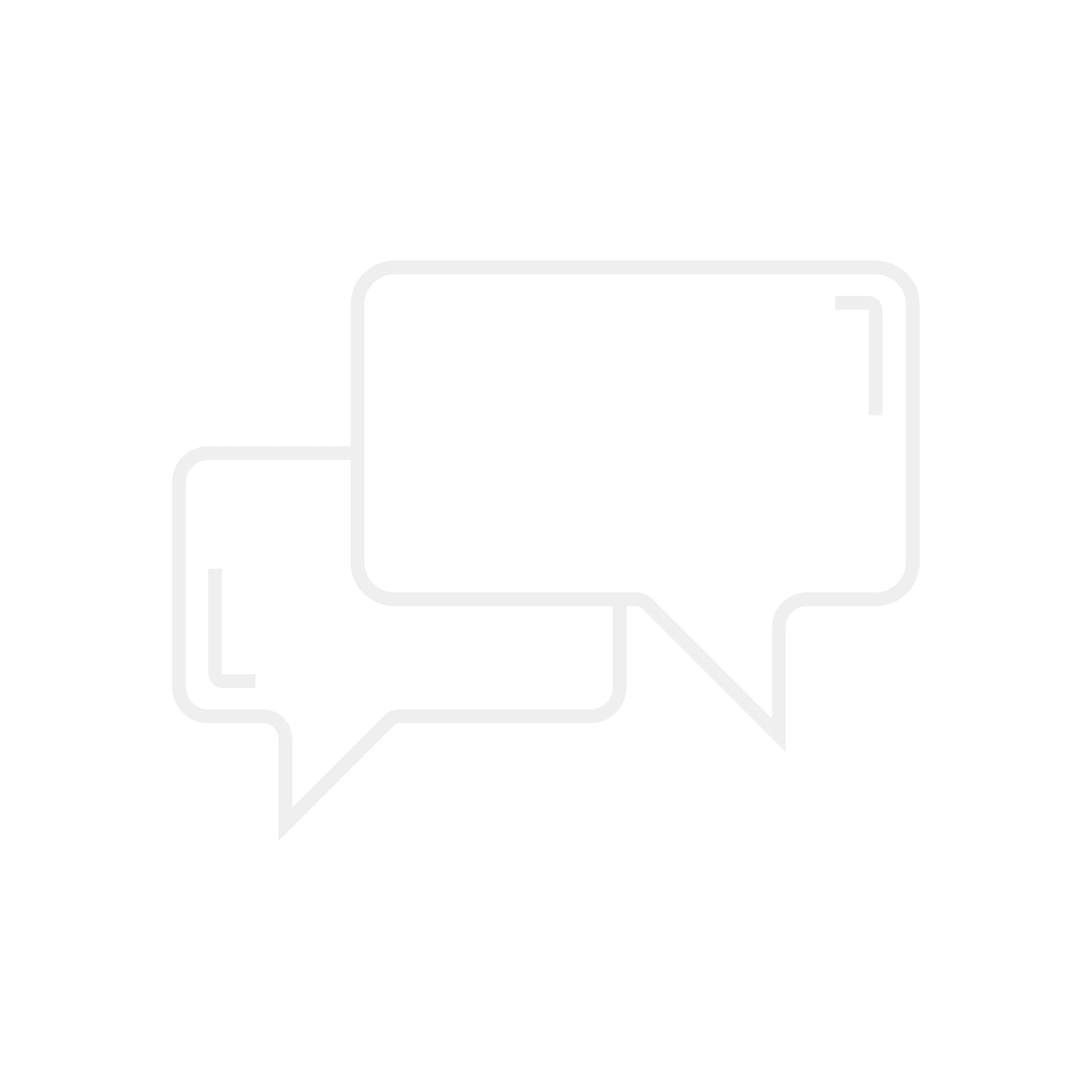 Two speech bubbles.